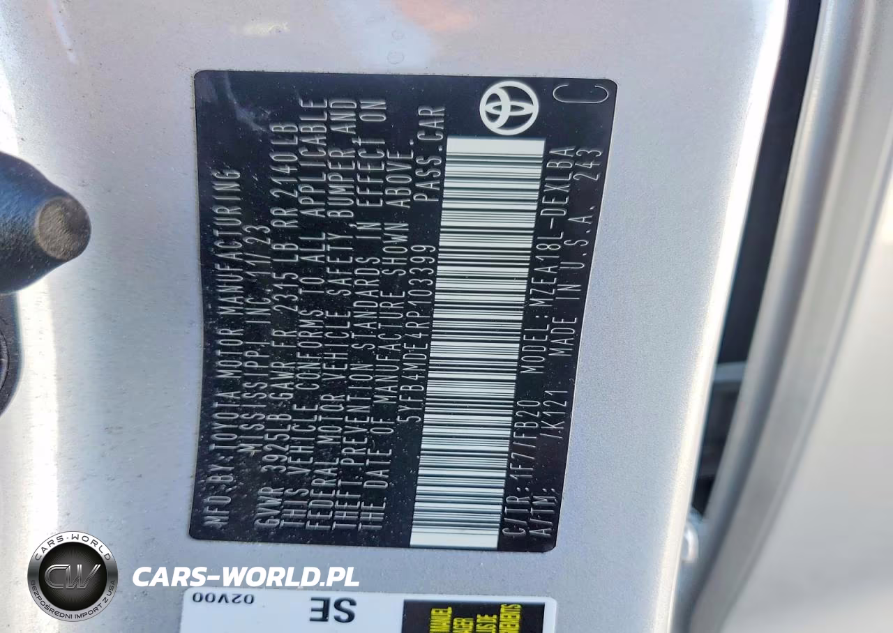 2024 Toyota Corolla Le VIN:5YFB4MDE4RP103399 - 13