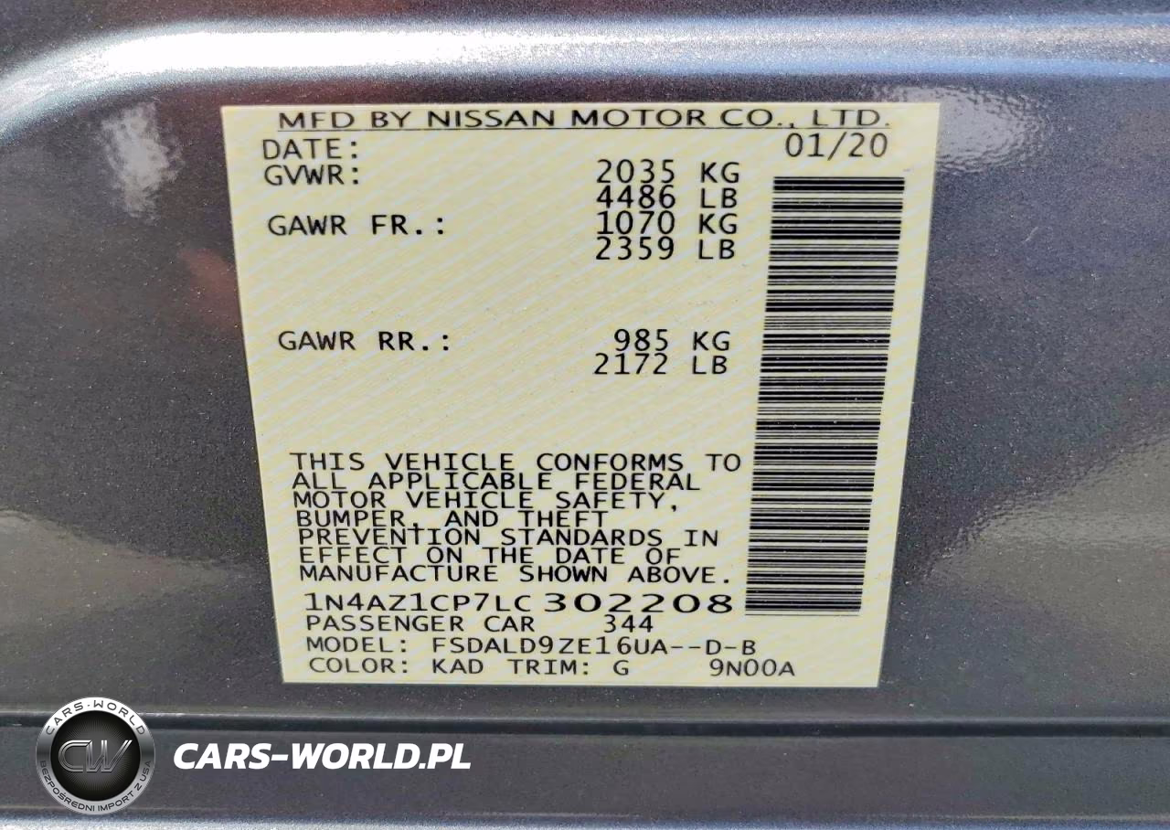 2020 Nissan Leaf Sv VIN:1N4AZ1CP7LC302208 - 13