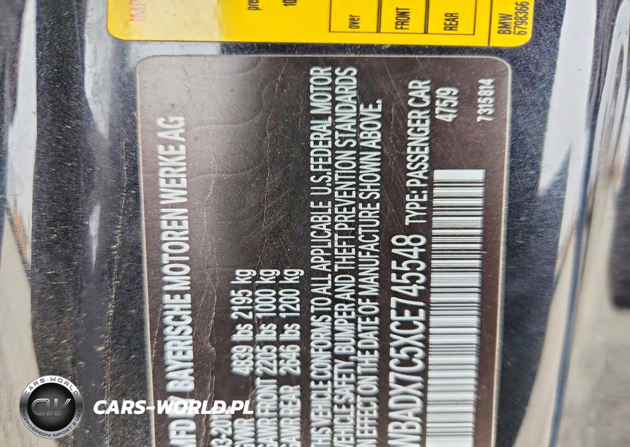 2012 BMW 335I VIN:WBADX7C5XCE745548 - 12