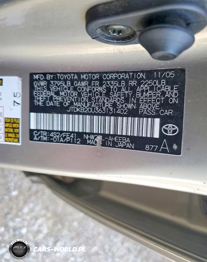 2006 Toyota Prius Base VIN:JTDKB20U363131402 - 12