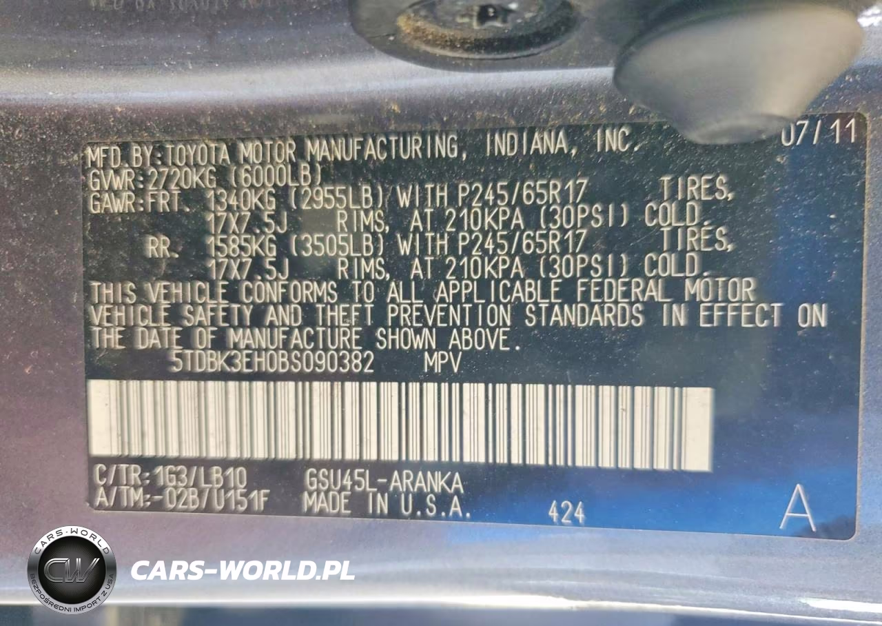 2011 Toyota Highlander Se VIN:5TDBK3EH0BS090382 - 13
