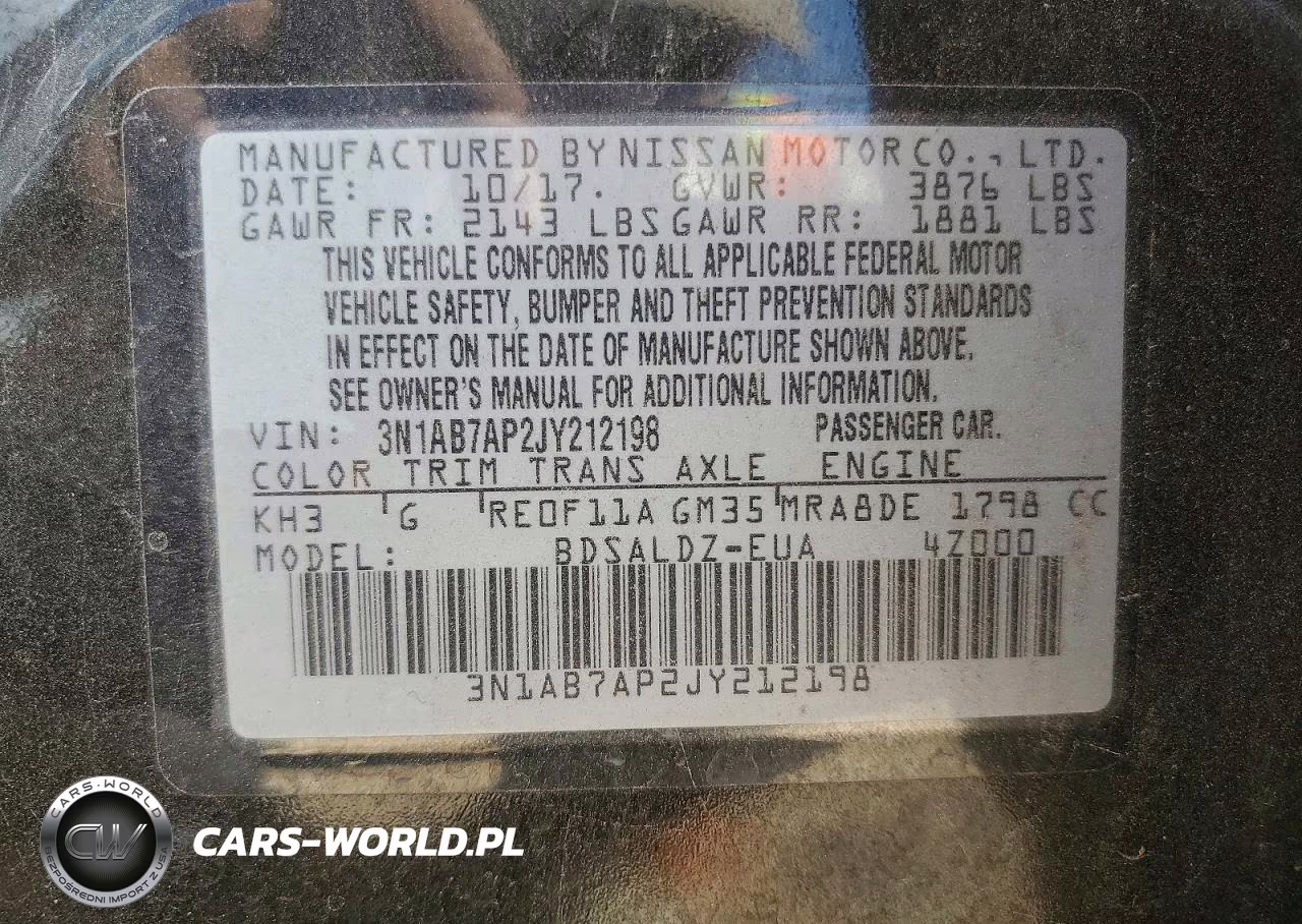2018 Nissan Sentra Sv VIN:3N1AB7AP2JY212198 - 13