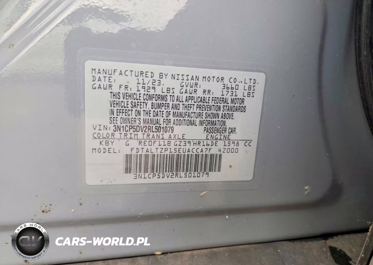 2024 Nissan Kicks Sr VIN:3N1CP5DV2RL501079 - 12