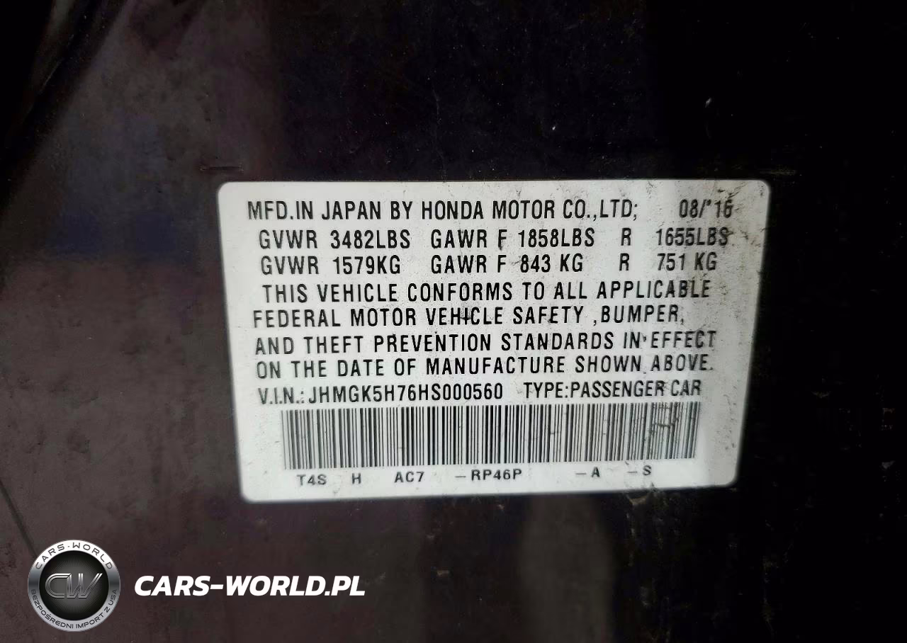 2017 Honda Fit Ex VIN:JHMGK5H76HS000560 - 12