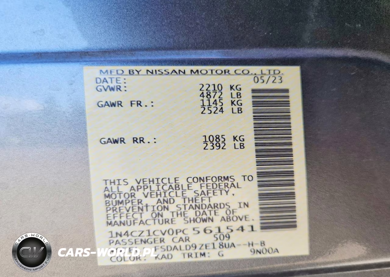 2023 Nissan Leaf Sv Plus VIN:1N4CZ1CV0PC561541 - 12