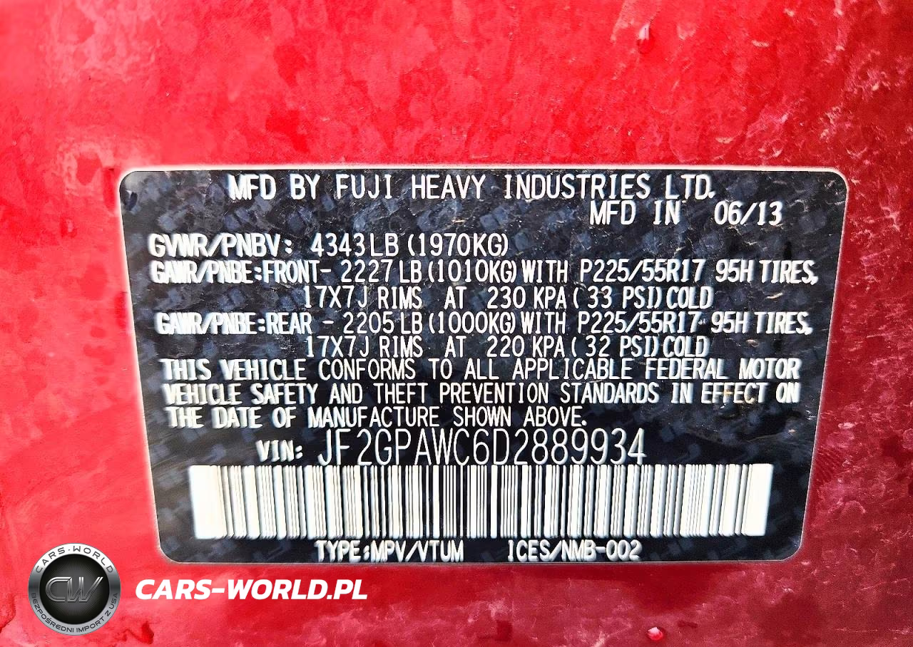 2013 Subaru Xv Crosstrek 2.0 Premium VIN:JF2GPAWC6D2889934 - 14