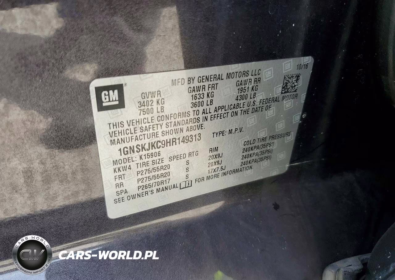 2017 Chevrolet Suburban K1500 Premier VIN:1GNSKJKC9HR149313 - 13