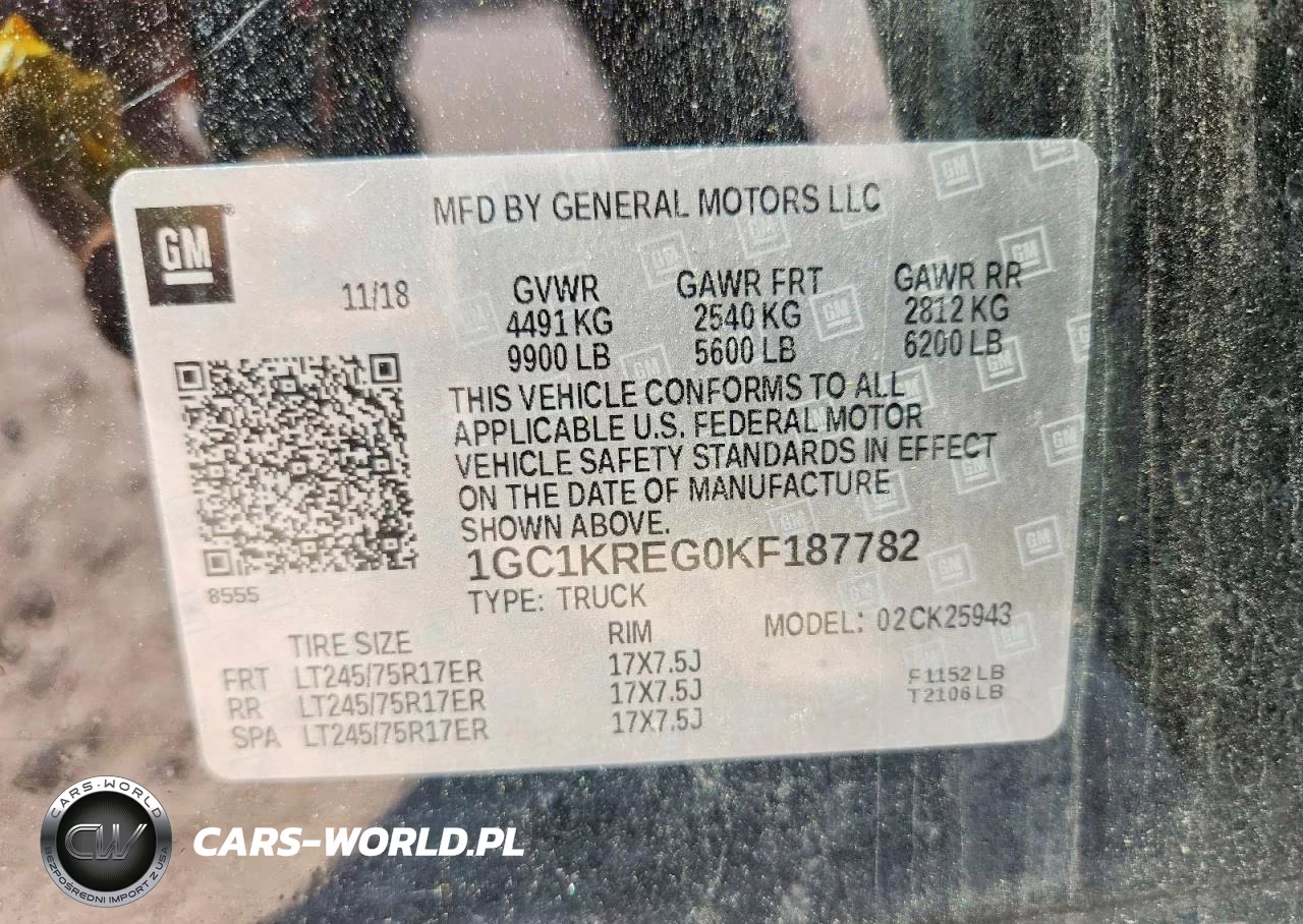 2019 Chevrolet Silverado K2500 Heavy Duty VIN:1GC1KREG0KF187782 - 12