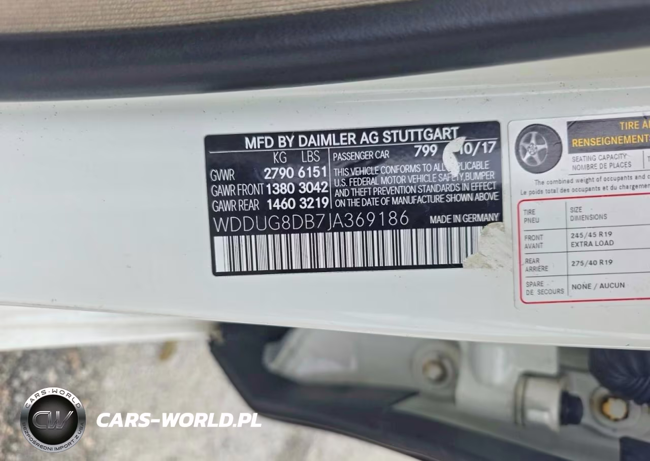 2018 Mercedes-Benz S 560 VIN:WDDUG8DB7JA369186 - 10