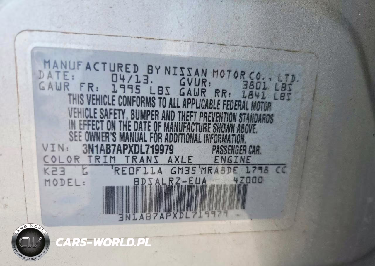 2013 Nissan Sentra S VIN:3N1AB7APXDL719979 - 13
