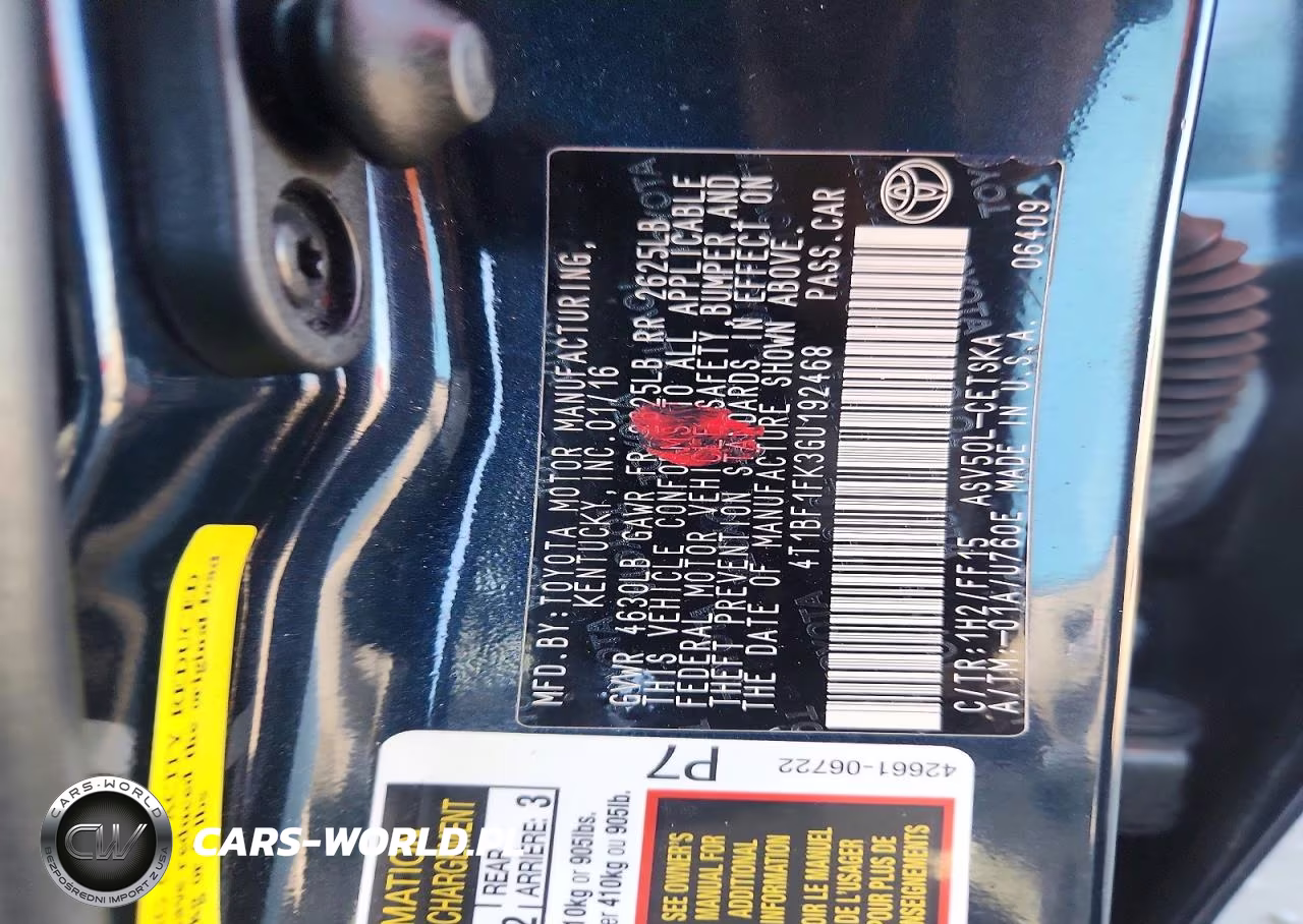 2016 Toyota Camry Se VIN:4T1BF1FK3GU192468 - 12