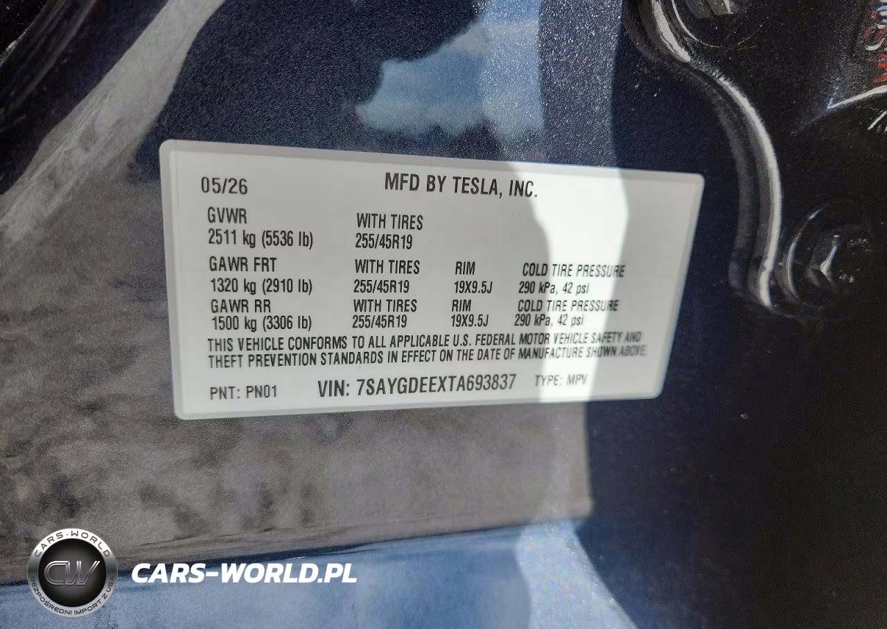2026 Tesla Model Y VIN:7SAYGDEEXTA693837 - 12