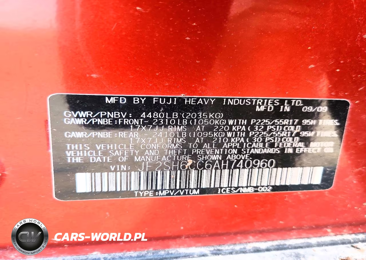 2010 Subaru Forester 2.5X Premium VIN:JF2SH6CC6AH740960 - 13