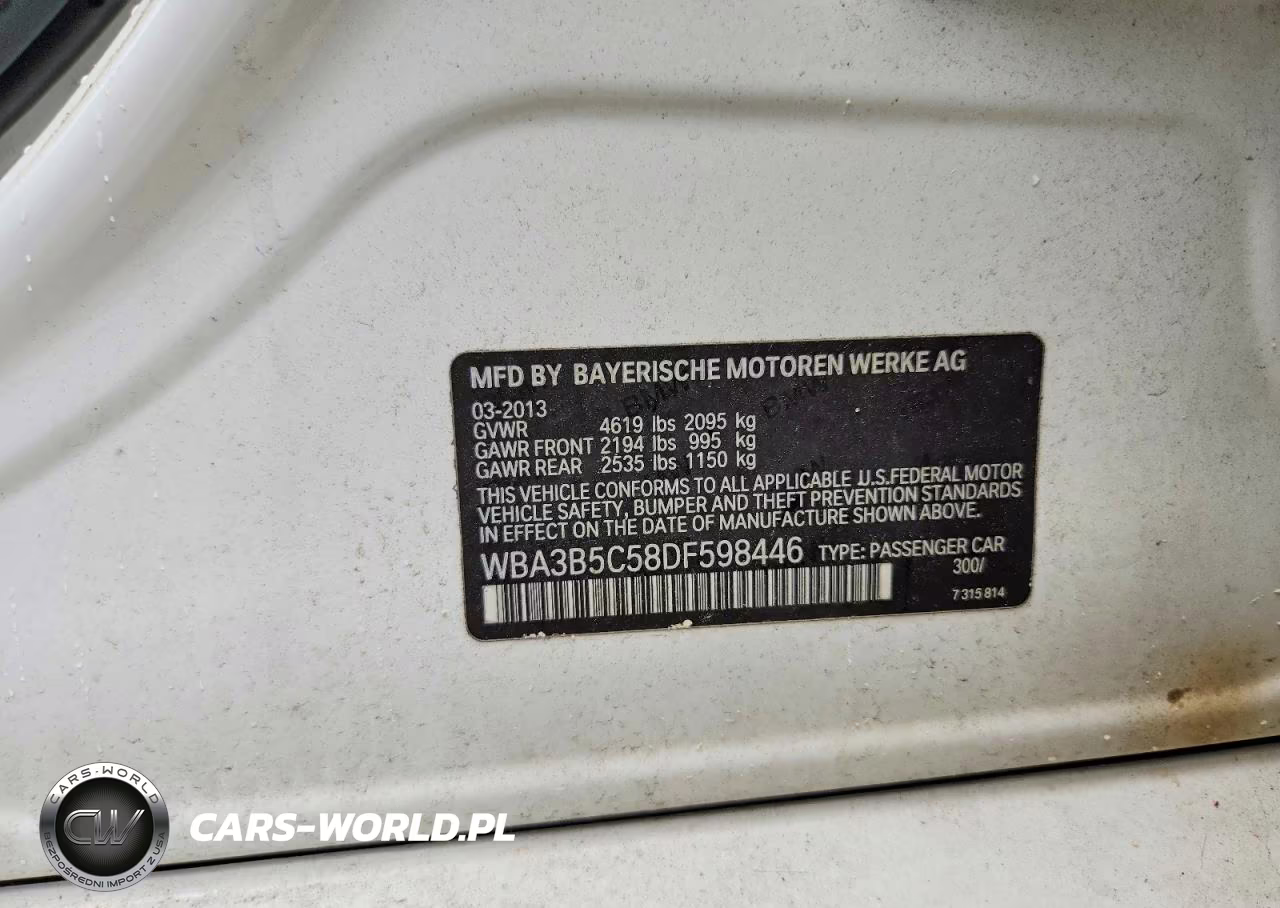 2013 BMW 328 Xi Sulev VIN:WBA3B5C58DF598446 - 12
