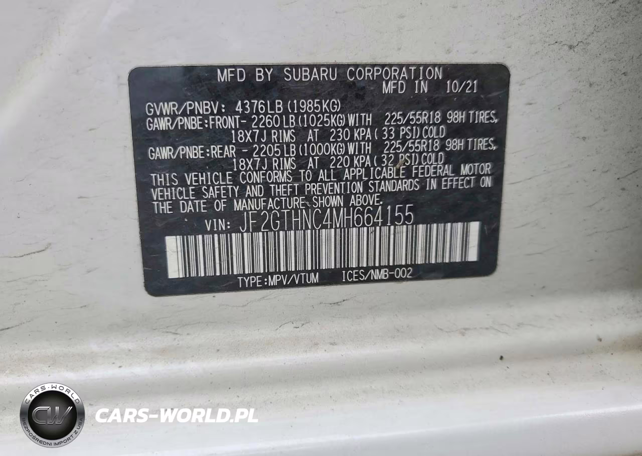 2021 Subaru Crosstrek Limited VIN:JF2GTHNC4MH664155 - 12