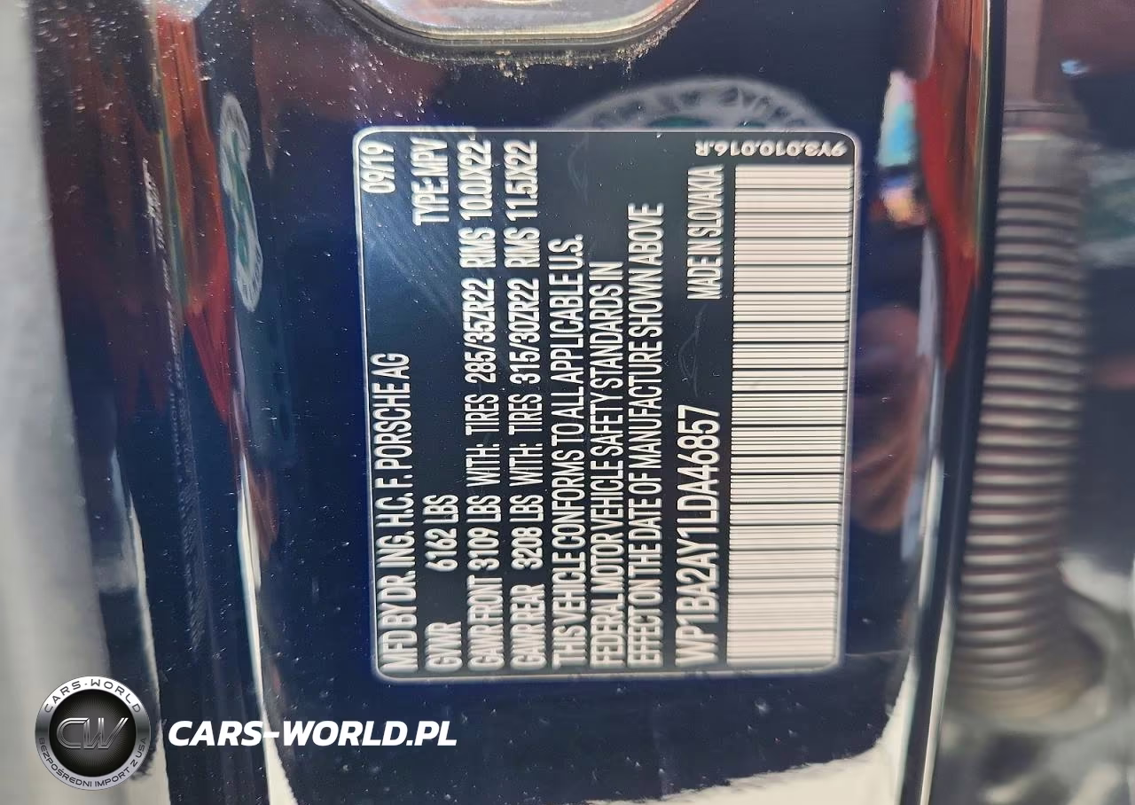 2020 Porsche Cayenne Coupe VIN:WP1BA2AY1LDA46857 - 13