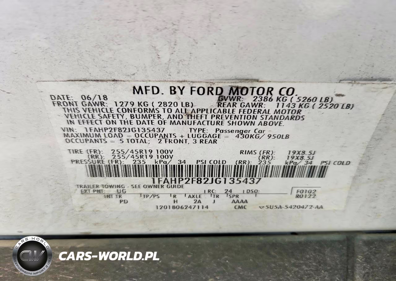 2018 Ford Taurus Limited VIN:1FAHP2F82JG135437 - 12