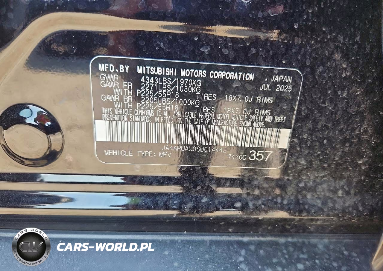 2025 Mitsubishi Outlander Sport S VIN:JA4ARUAU0SU014442 - 13