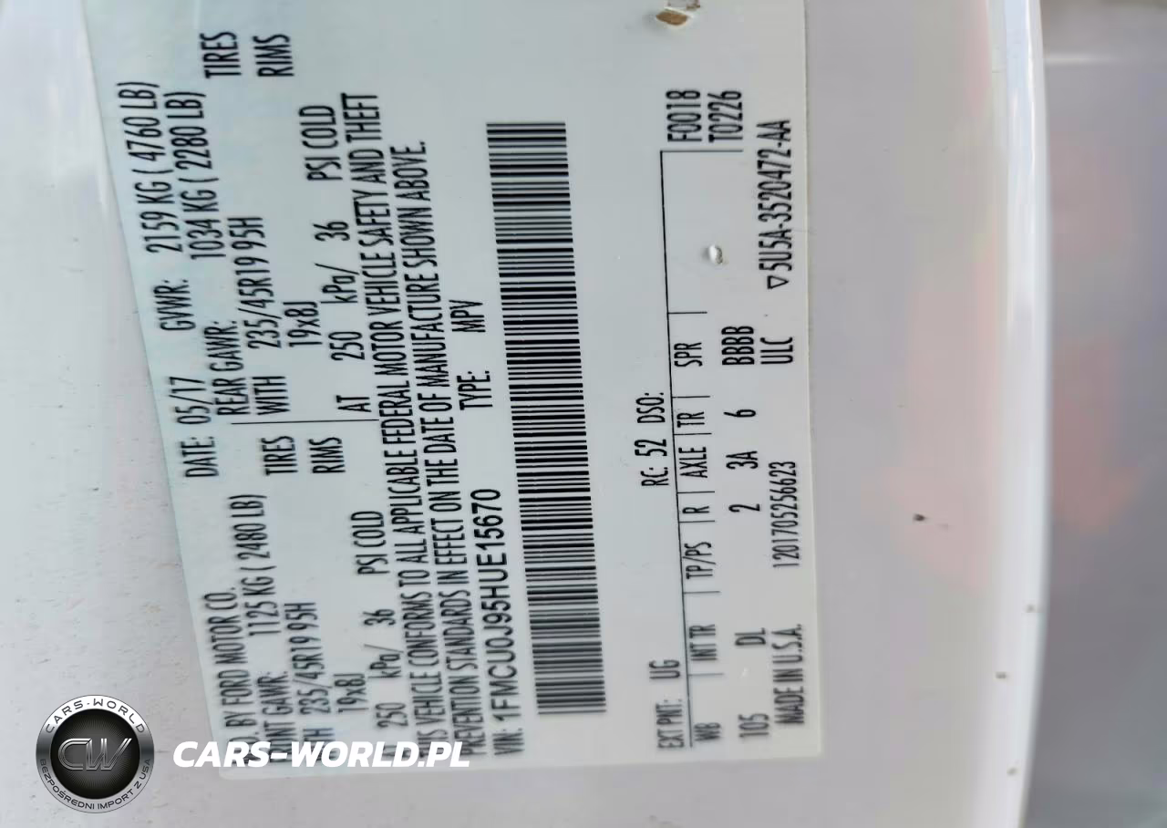2017 Ford Escape Titanium VIN:1FMCU0J95HUE15670 - 13