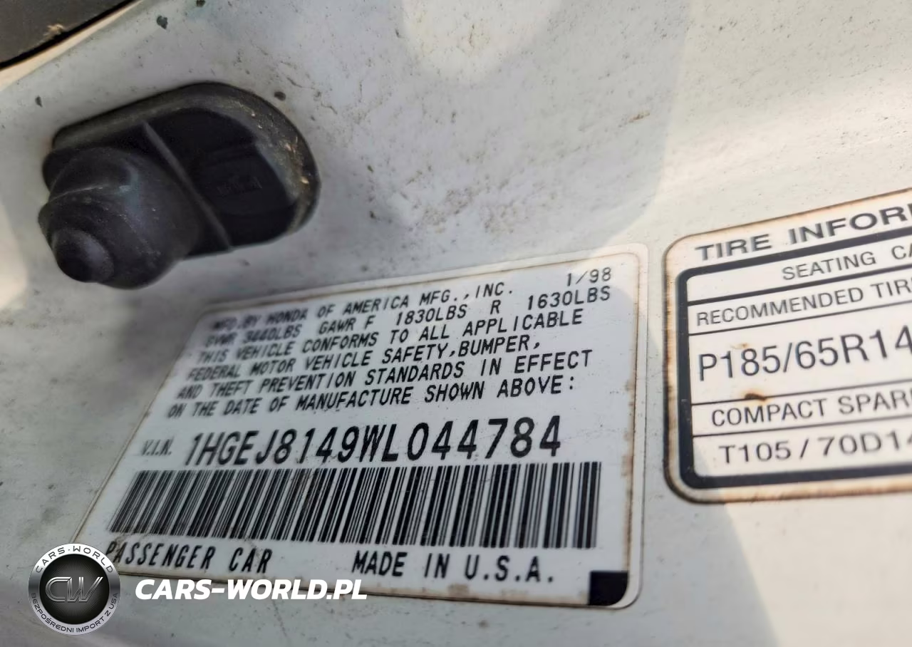 1998 Honda Civic Ex VIN:1HGEJ8149WL044784 - 12