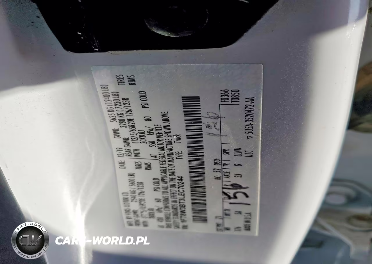 2020 Ford F350 Super Duty VIN:1FT8W3BT3LEC70244 - 12