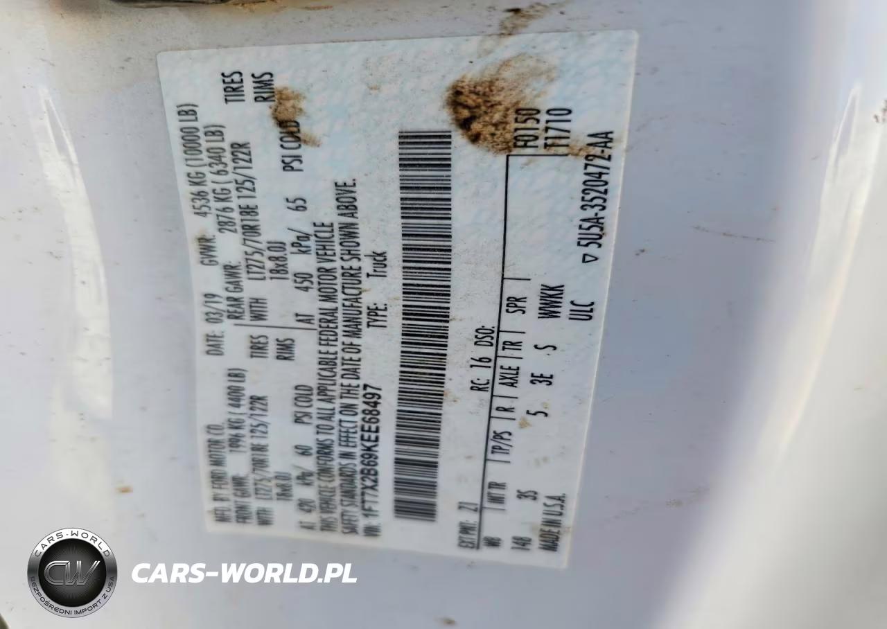2019 Ford F250 Super Duty VIN:1FT7X2B69KEE68497 - 13