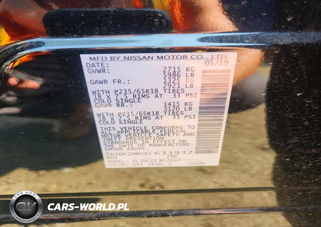 2019 Nissan Pathfinder Sl VIN:5N1DR2MM5KC633932 - 12
