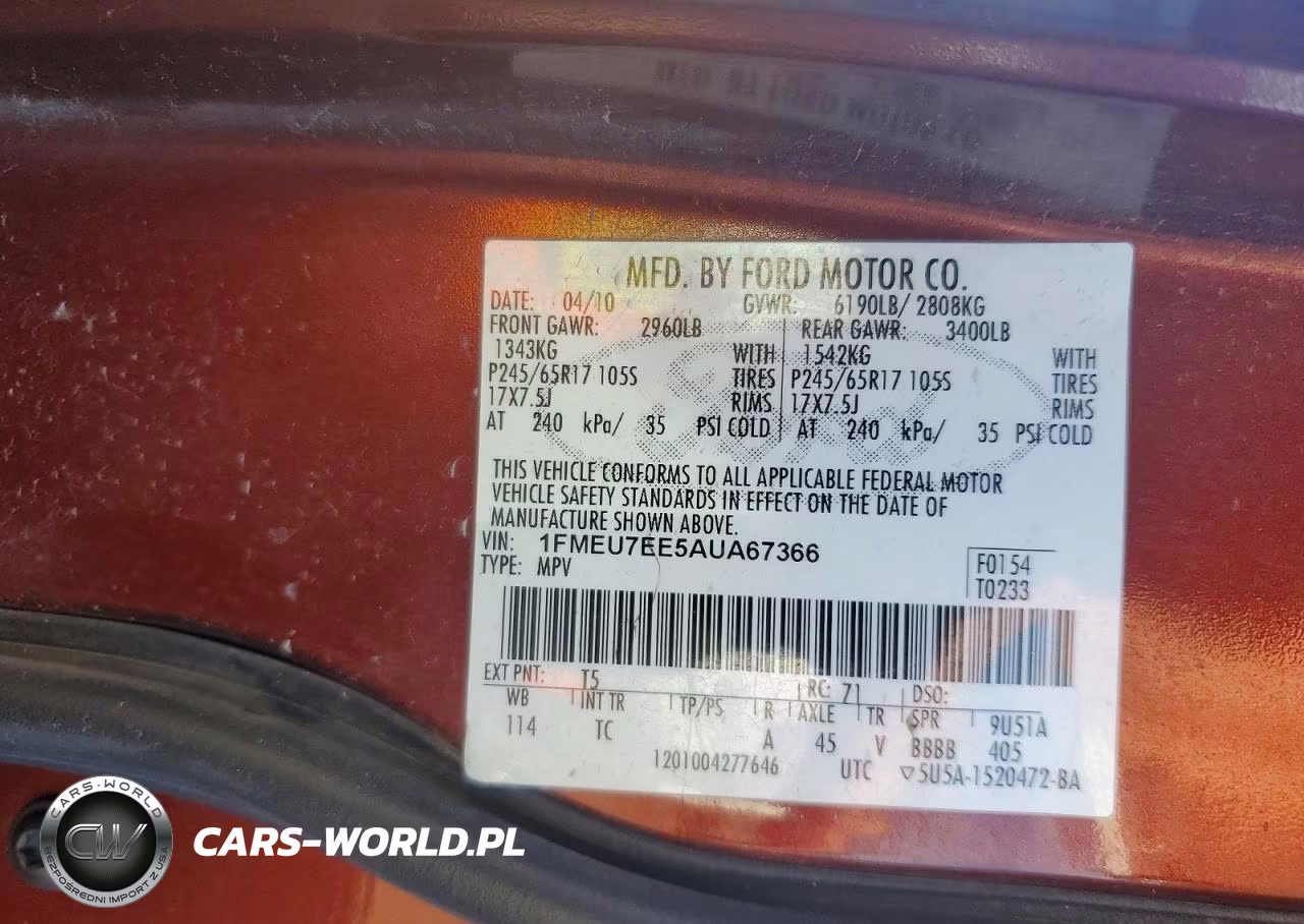 2010 Ford Explorer Eddie Bauer VIN:1FMEU7EE5AUA67366 - 13