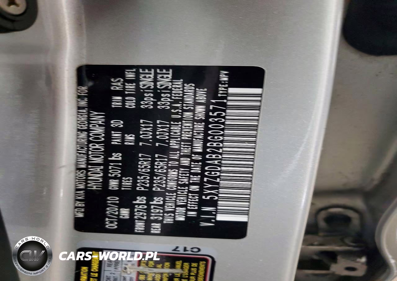 2011 Hyundai Santa Fe Gls VIN:5XYZGDAB2BG003571 - 13