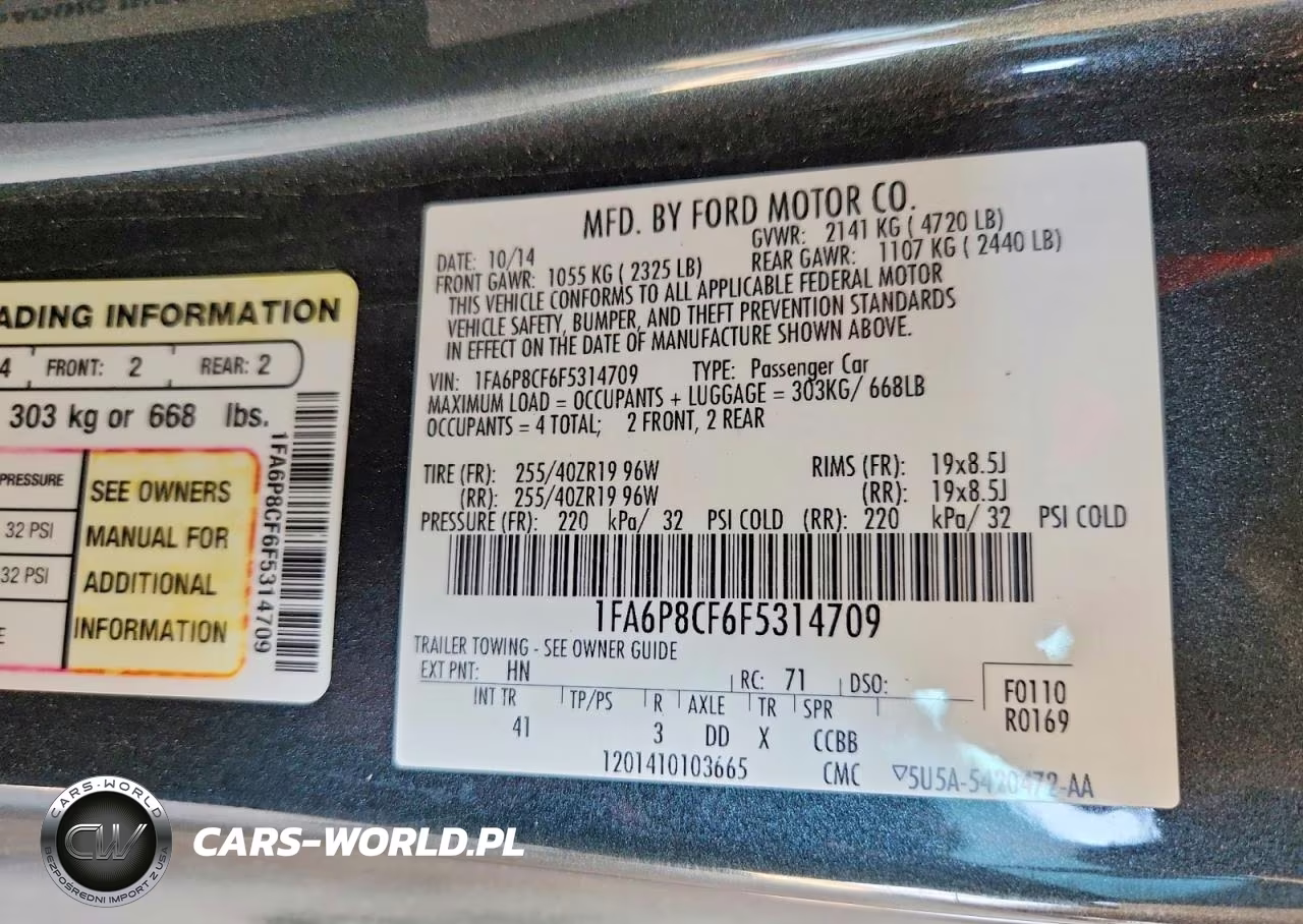 2015 Ford Mustang Gt VIN:1FA6P8CF6F5314709 - 13