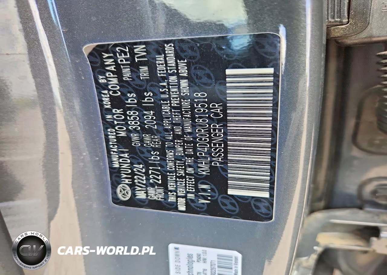 2024 Hyundai Elantra Limited VIN:KMHLP4DG0RU819518 - 12