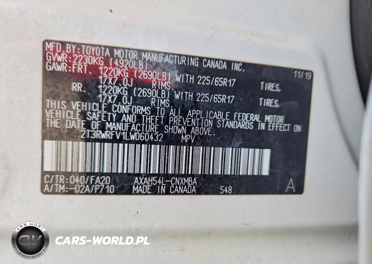 2020 Toyota Rav4 Hybrid Xle VIN:2T3RWRFV1LW060432 - 14