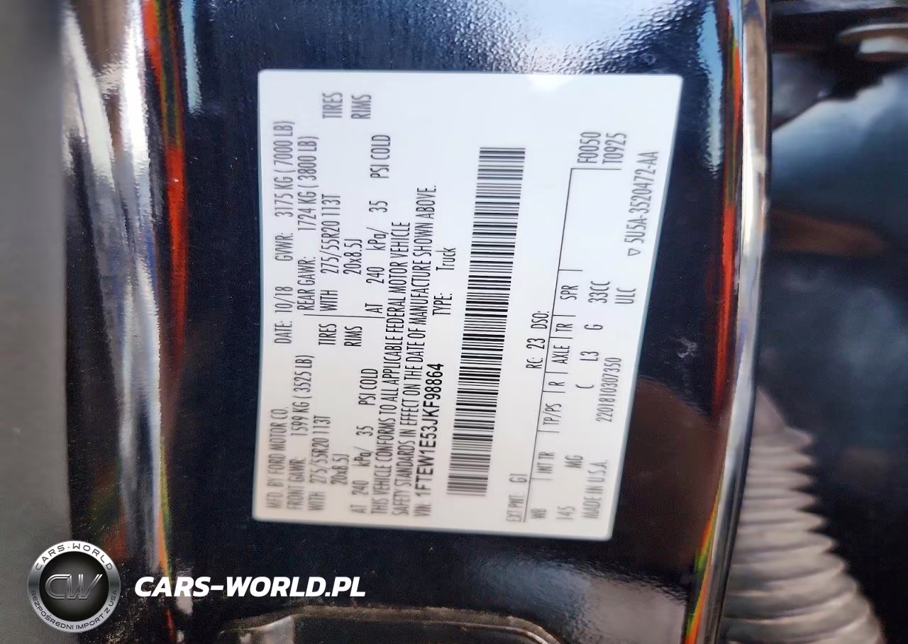 2018 Ford F150 Supercrew VIN:1FTEW1E53JKF98864 - 12