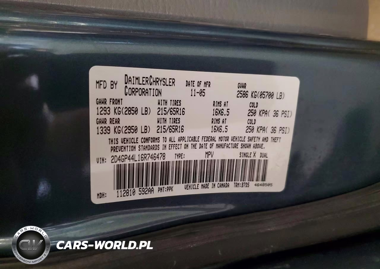 2006 Dodge Grand Caravan Sxt VIN:2D4GP44L16R746478 - 13