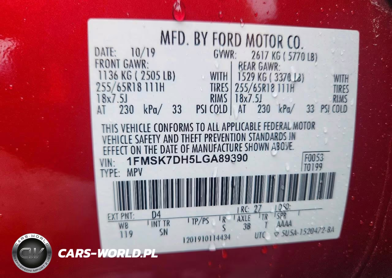 2020 Ford Explorer Xlt VIN:1FMSK7DH5LGA89390 - 13