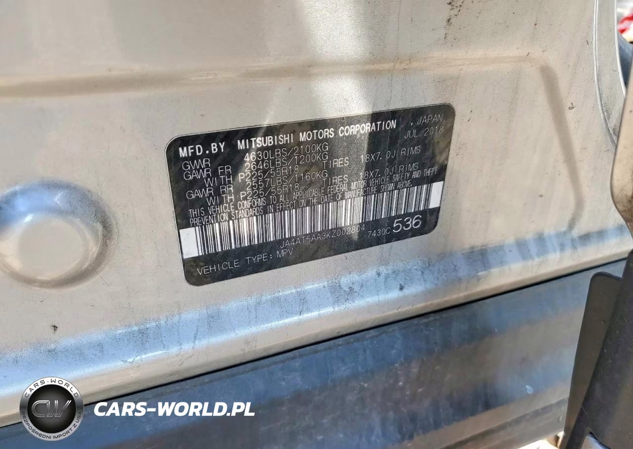 2019 Mitsubishi Eclipse Cross Se VIN:JA4AT5AA3KZ002804 - 13