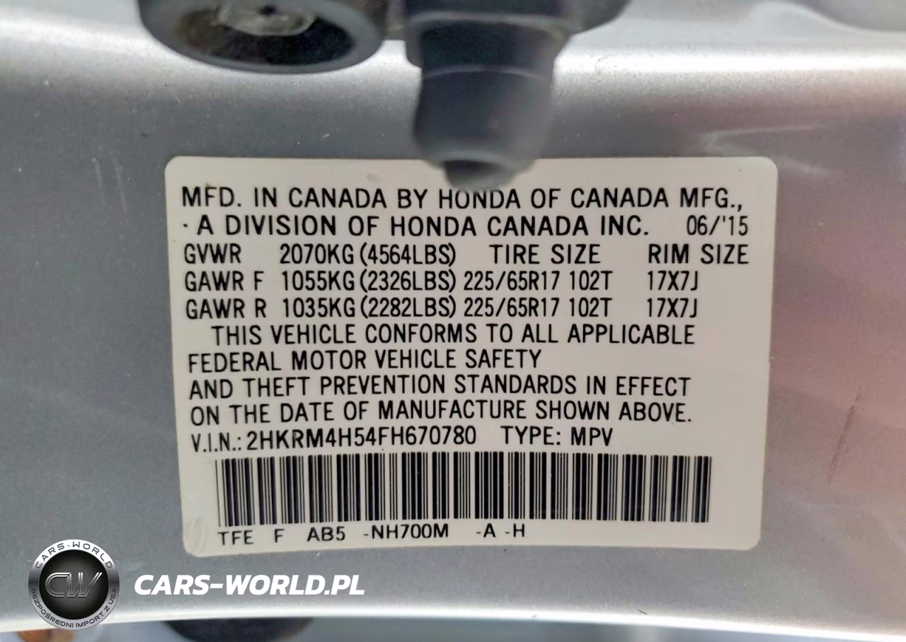 2015 Honda Cr-V Ex VIN:2HKRM4H54FH670780 - 13
