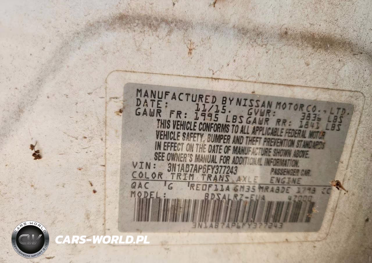 2015 Nissan Sentra Sr VIN:3N1AB7AP6FY377243 - 12