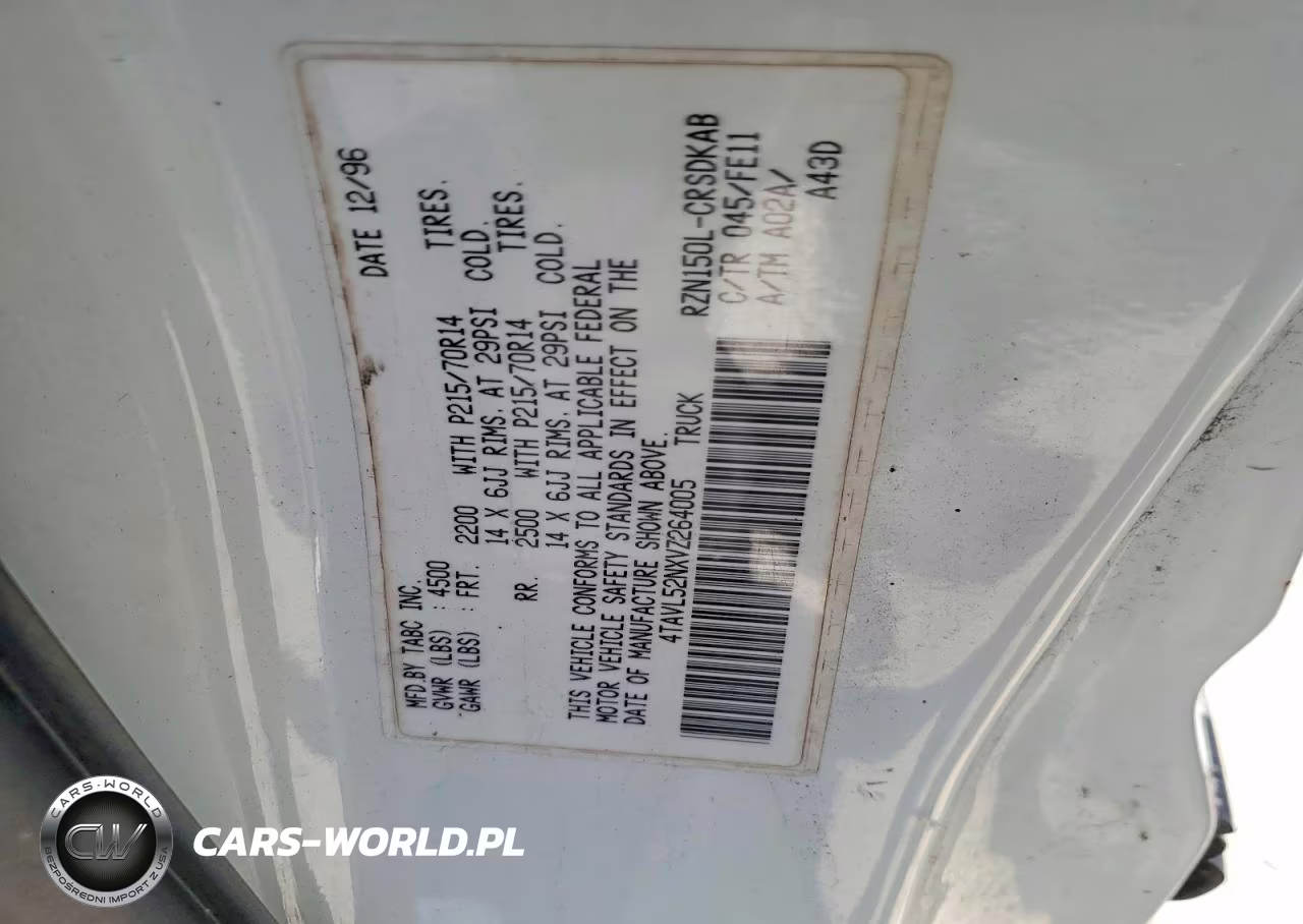 1997 Toyota Tacoma Base VIN:4TAVL52NXVZ264005 - 12