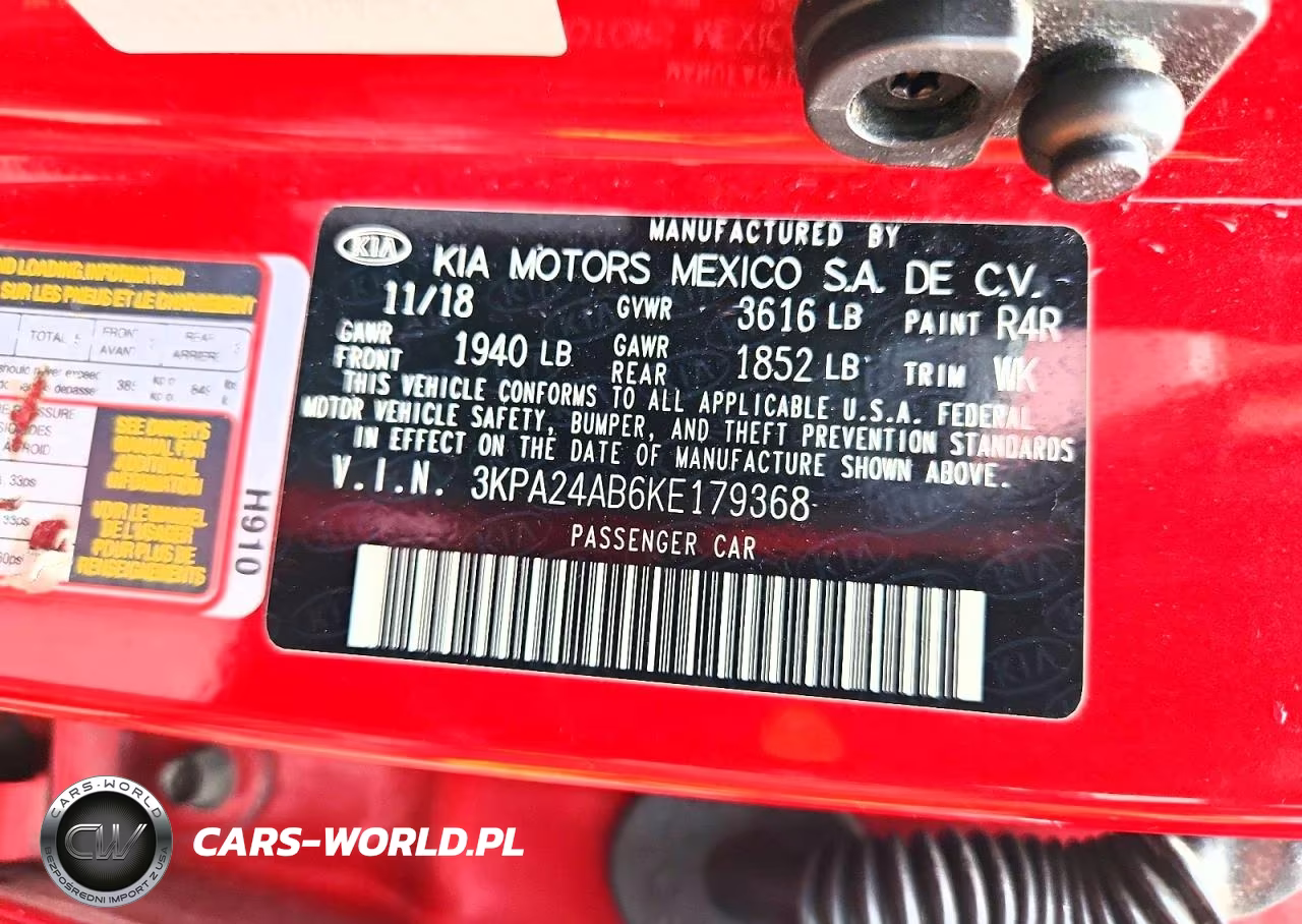 2019 Kia Rio S VIN:3KPA24AB6KE179368 - 12