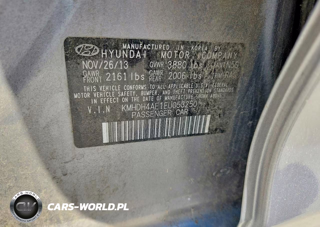 2014 Hyundai Elantra Se VIN:KMHDH4AE1EU053250 - 12