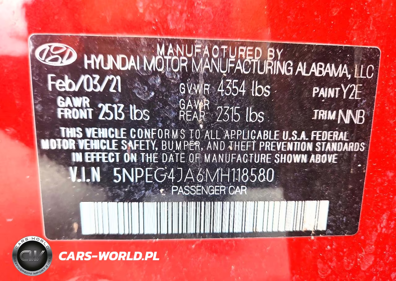 2021 Hyundai Sonata Se VIN:5NPEG4JA6MH118580 - 12