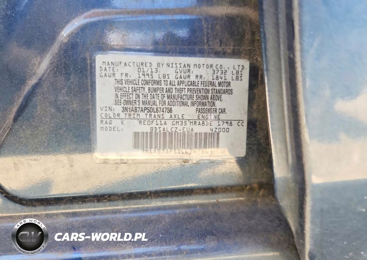 2013 Nissan Sentra S VIN:3N1AB7AP5DL674756 - 13