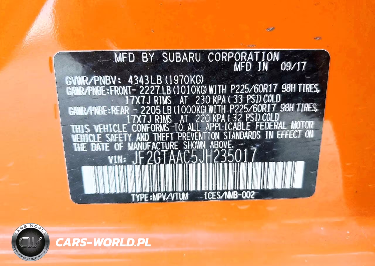 2018 Subaru Crosstrek Base VIN:JF2GTAAC5JH235017 - 13