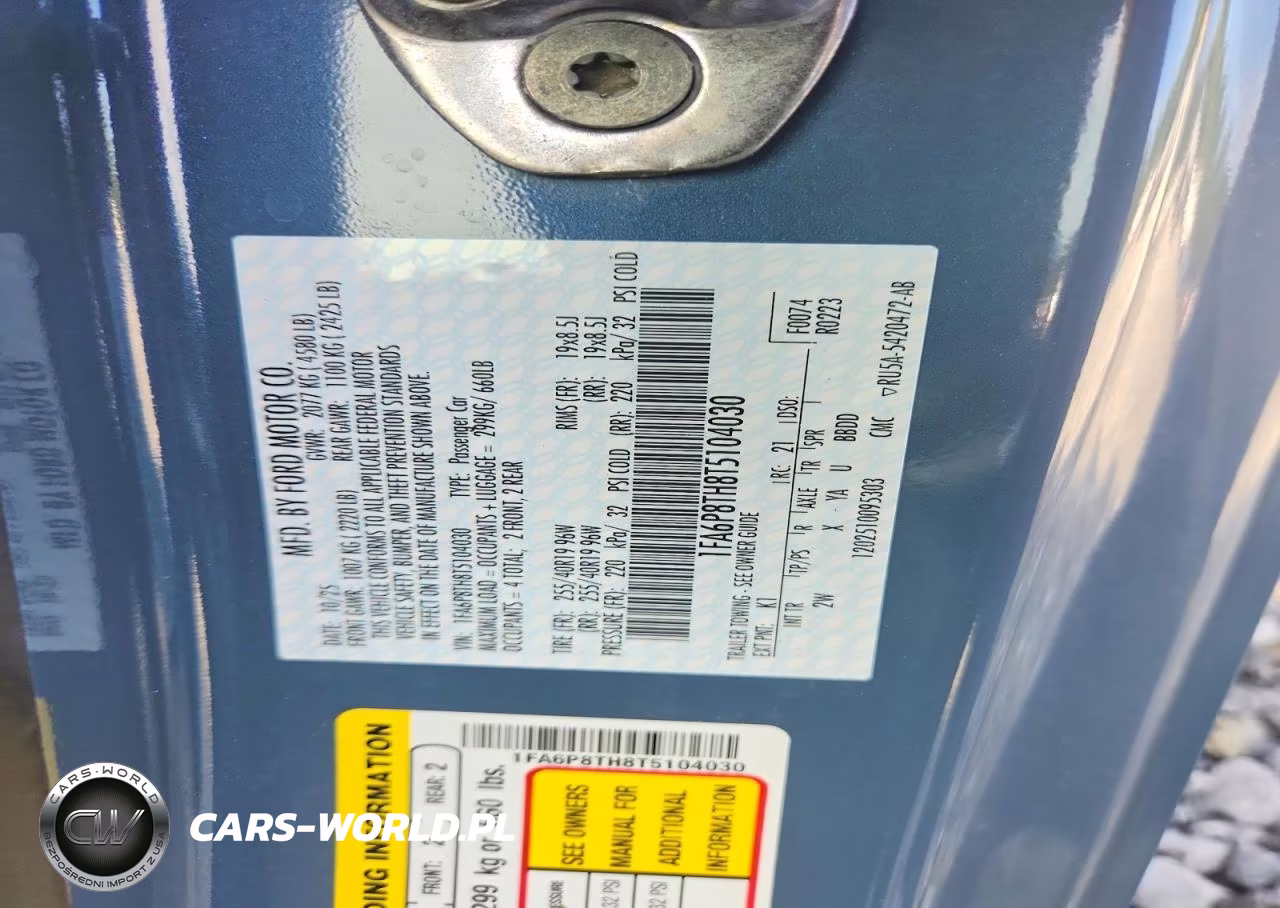 2026 Ford Mustang VIN:1FA6P8TH8T5104030 - 13