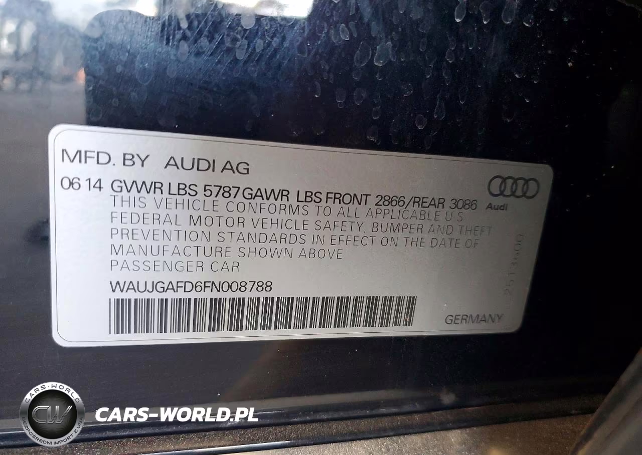 2015 Audi A8 Quattro VIN:WAUJGAFD6FN008788 - 12