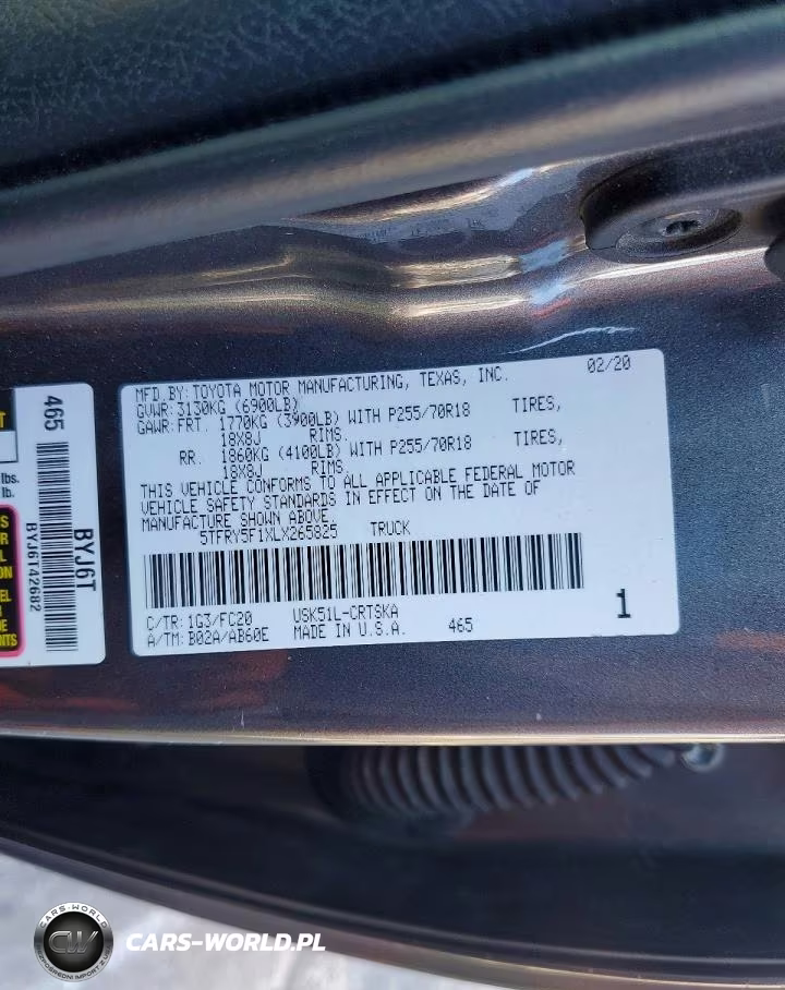 2020 Toyota Tundra Sr5 VIN:5TFRY5F1XLX265825 - 12