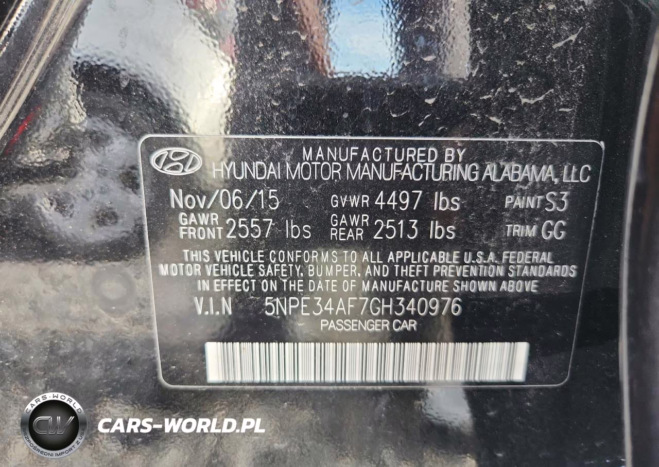 2016 Hyundai Sonata Limited VIN:5NPE34AF7GH340976 - 12