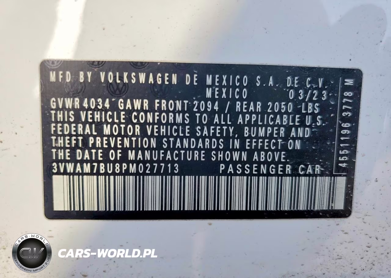 2023 Volkswagen Jetta Sport VIN:3VWAM7BU8PM027713 - 12