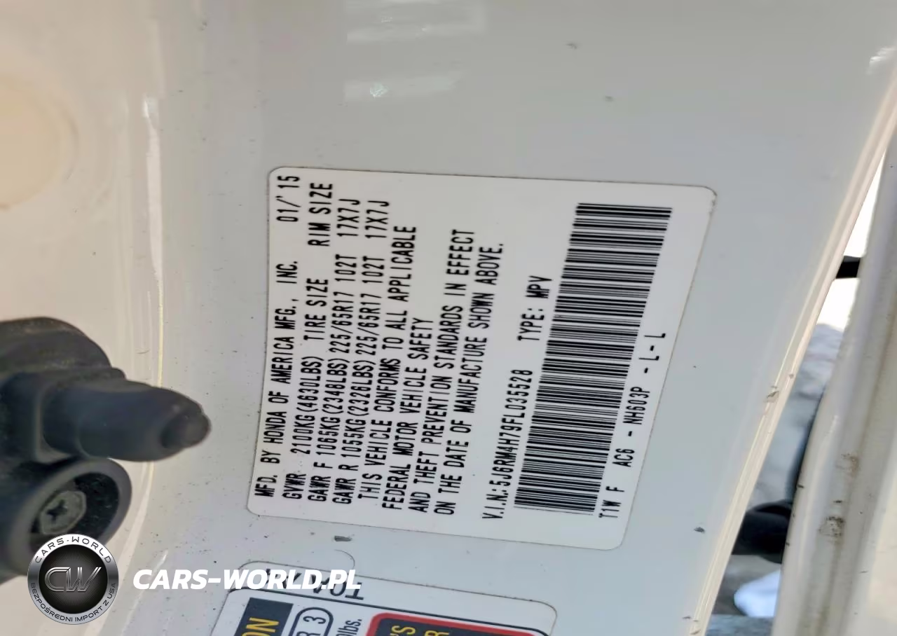 2015 Honda Cr-V Exl VIN:5J6RM4H79FL035528 - 13